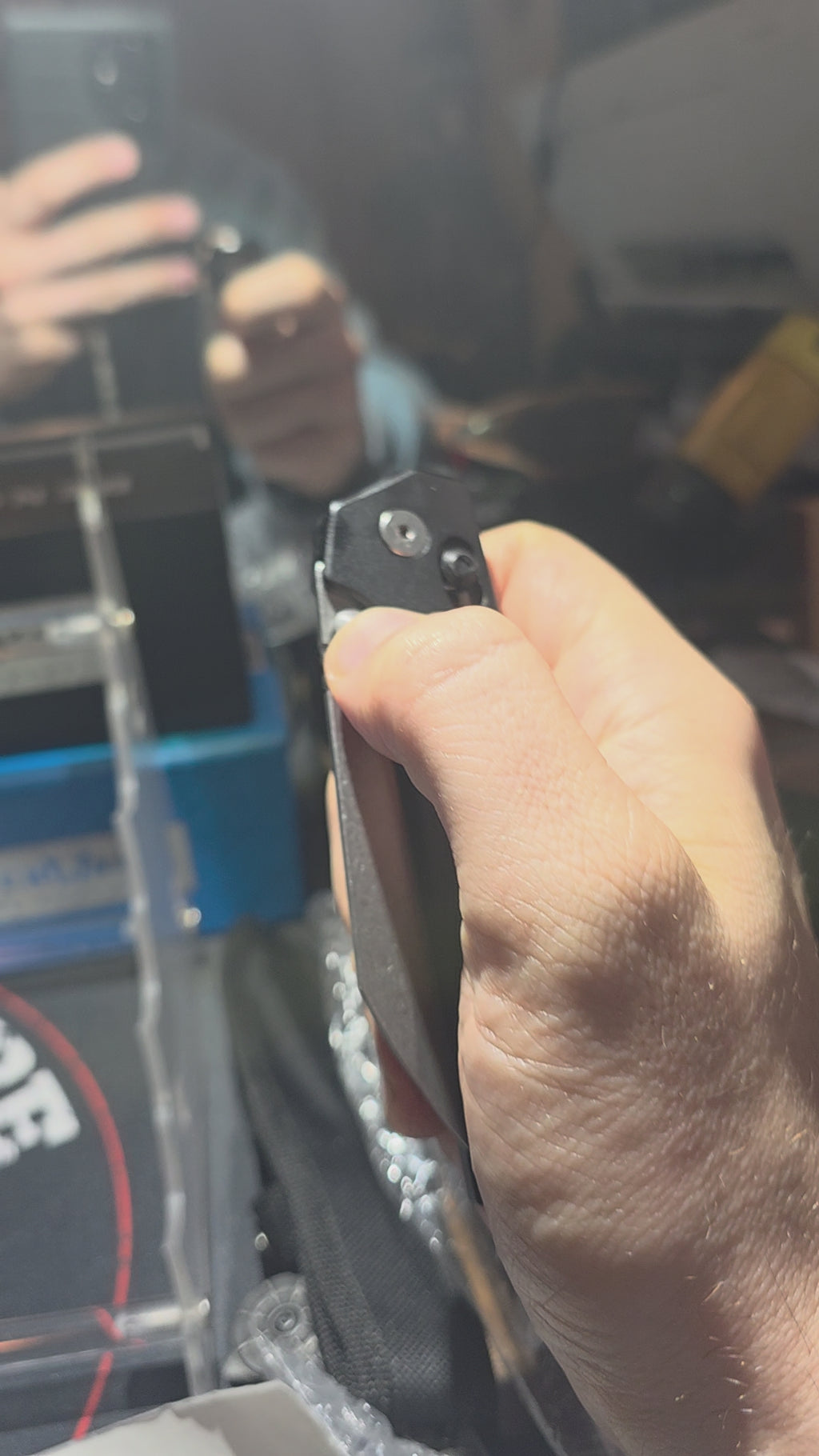 Kershaw Iridium Reverse Tanto DuraLock Knife Black Aluminum (3.5" SW D2) 2038R