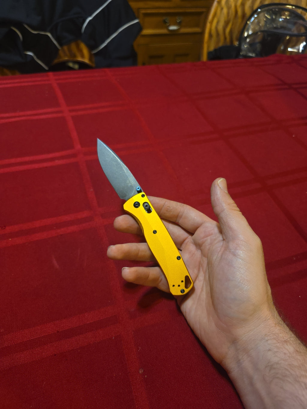 Benchmade Bugout AXIS Lock Knife Burnt Brass Aluminum (3.2" DLC) 535BK-07