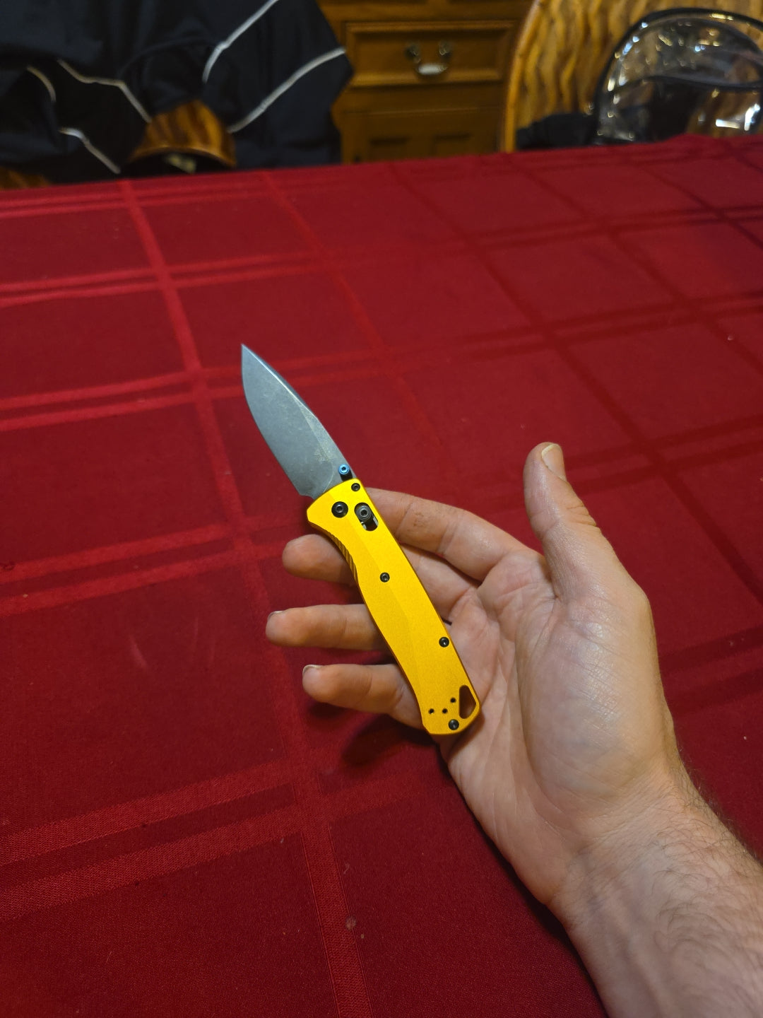 Benchmade Bugout AXIS Lock Knife Burnt Brass Aluminum (3.2" DLC) 535BK-07