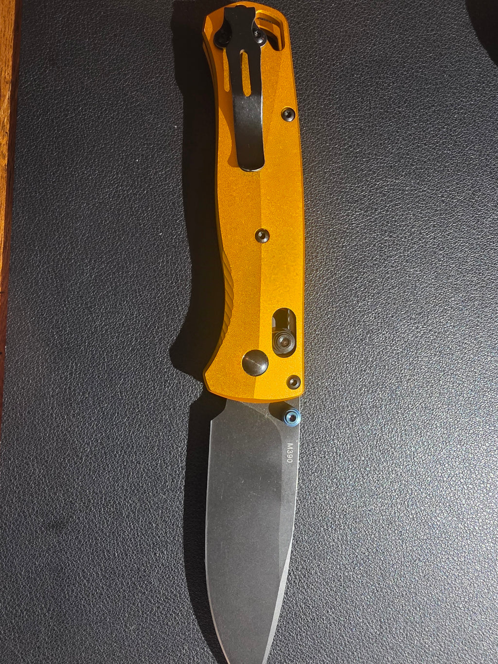 Benchmade Bugout AXIS Lock Knife Burnt Brass Aluminum (3.2" DLC) 535BK-07